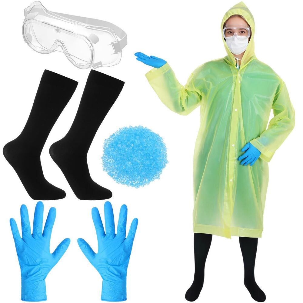 6663 Halloween Hazmat Cosplay Costume Include Yellow Coverall